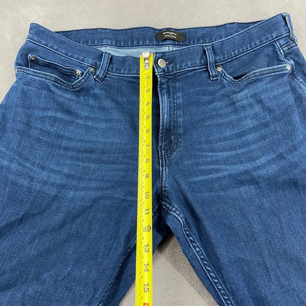 Banana Republic Athletic Travel Straight Jeans Men 40x32 Blue Medium Wash Cotton